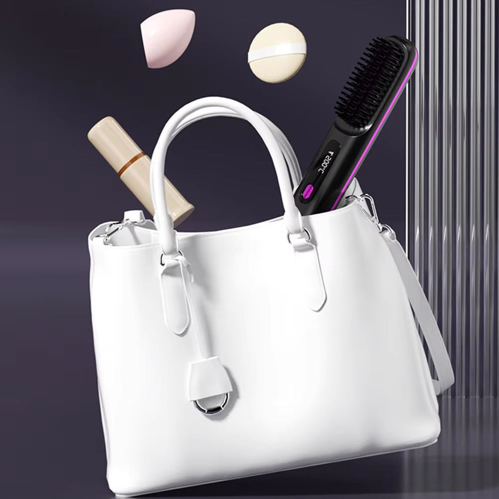 2 in 1 Hair Brush & Straightener