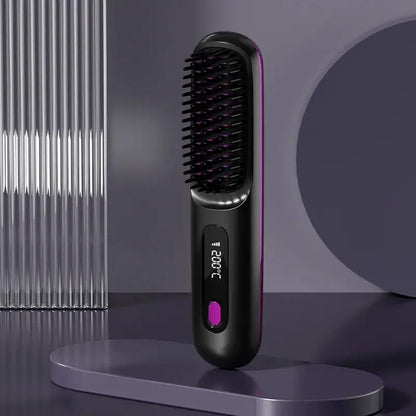 2 in 1 Hair Brush & Straightener